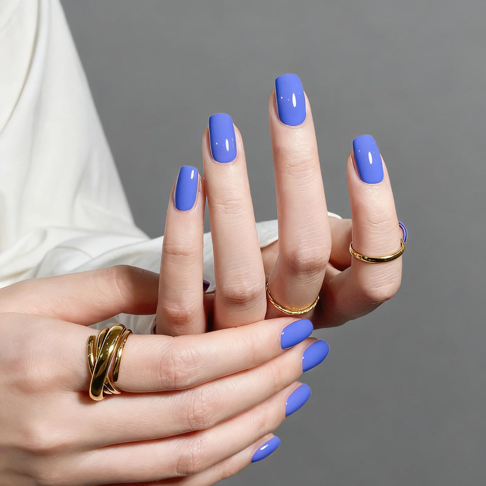 MEGIOR gel on nails closeup showing cured shine and long-lasting finish benefit
