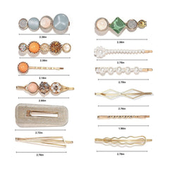 Mehayi acrylic resin barrettes grouped to show translucent pattern and lightweight look