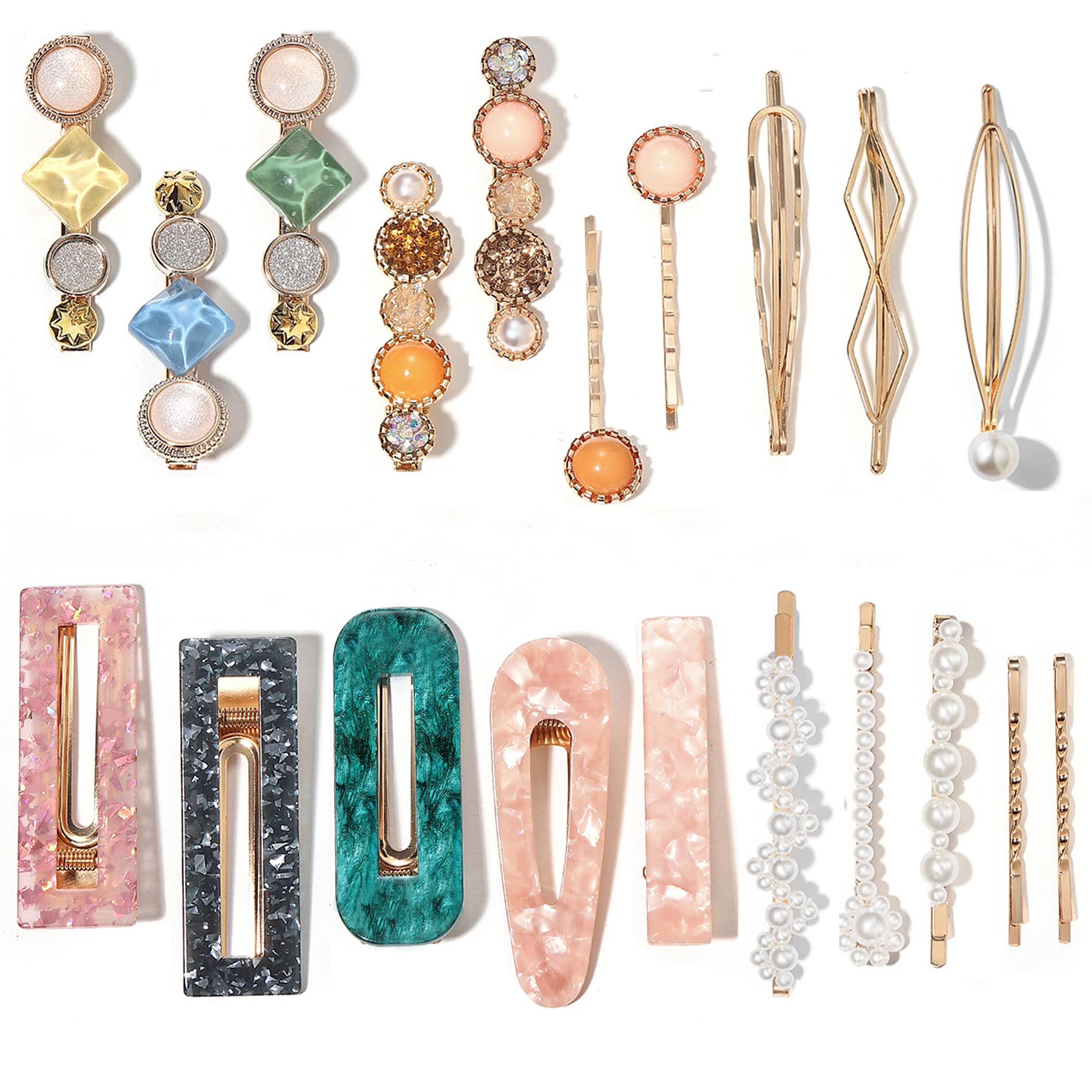 Mehayi front display showing full 20-piece set and styling variety