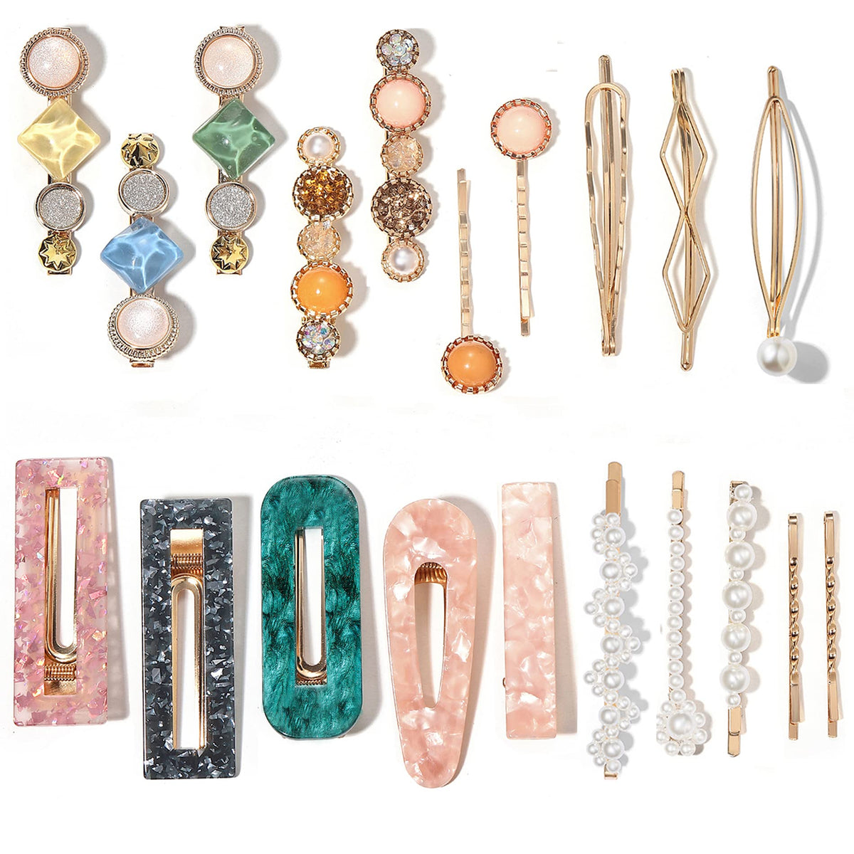 Mehayi front display showing full 20-piece set and styling variety