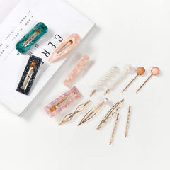 Mehayi geometric gold hair clip close view showing chic metallic finish