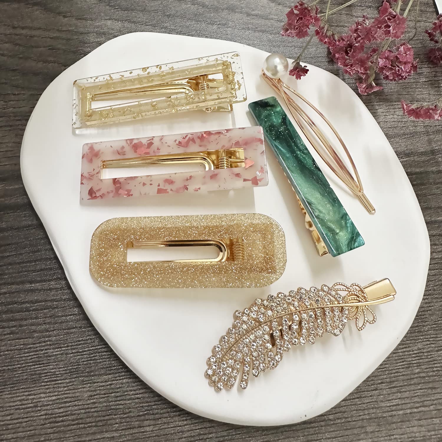 Mehayi mixed clips flatlay showing variety of shapes and colors benefit mix-and-match creativity