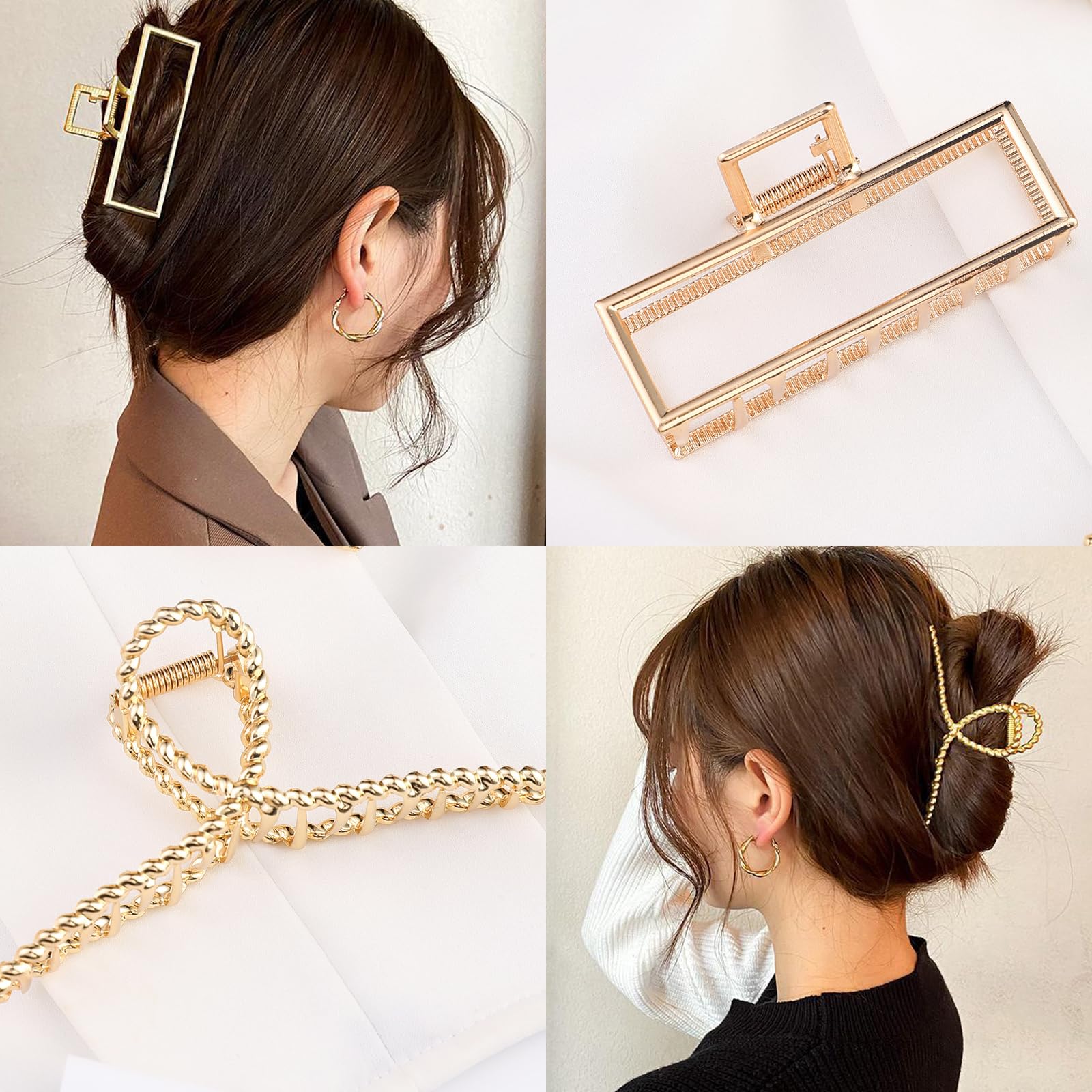 Mehayi side profile open clamp demonstrating wide hair capacity benefit