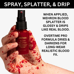 Mehron dried blood crusted texture showcasing authentic aging and cracking effect