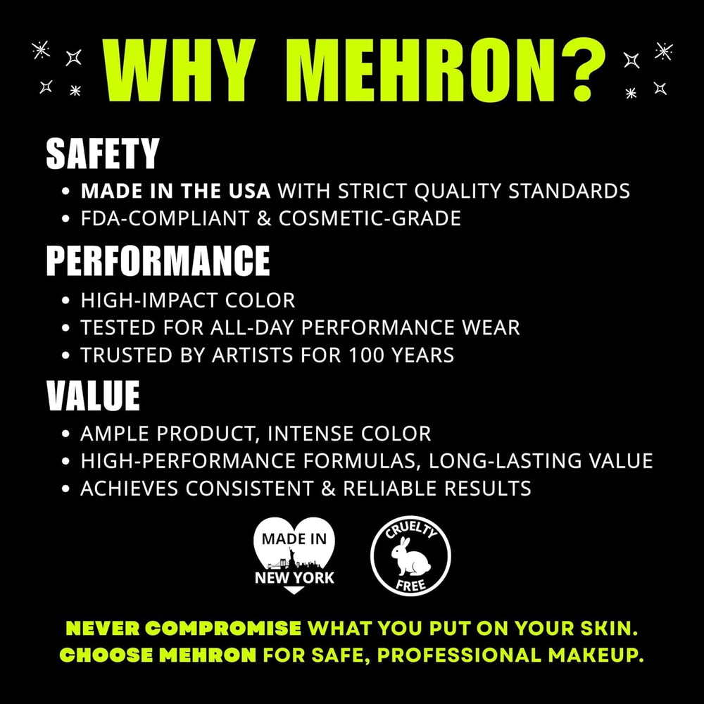 Mehron spray nozzle close-up demonstrating non-clogging design for reliable application