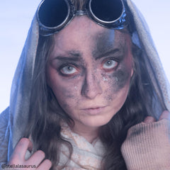 Mehron powder blended with Mixing Liquid showing muddy texture for prosthetic use benefit