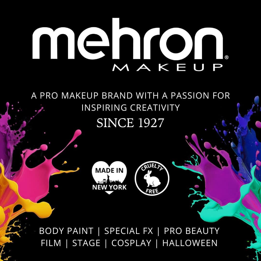 Actor on stage wearing Mehron Charred Ash for gritty costume realism benefit
