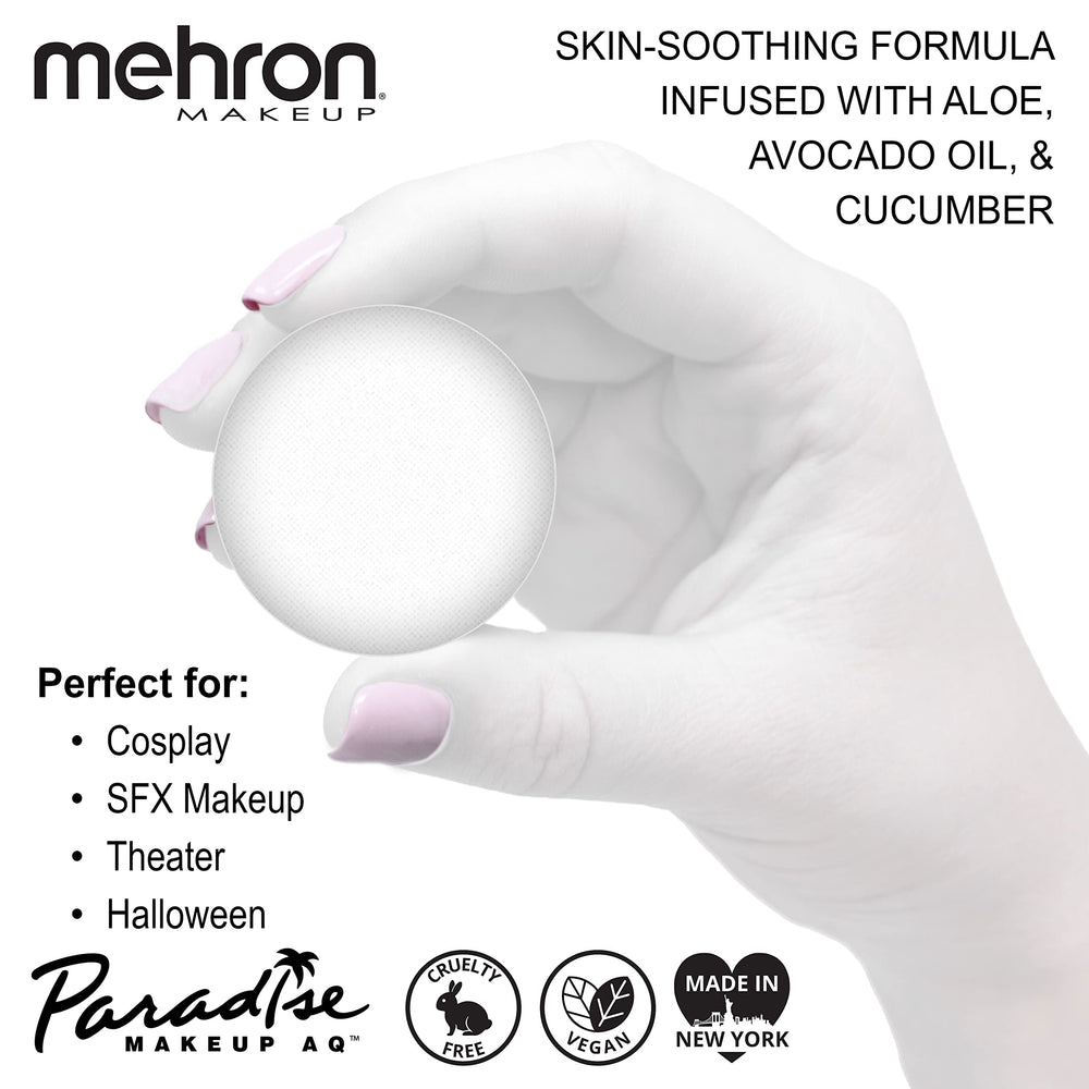 Mehron Paradise paint texture close-up demonstrating smooth blendability for flawless coverage