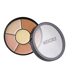 MEICOLY applied to cover a bruise showing before-and-after benefit of natural-looking camouflage