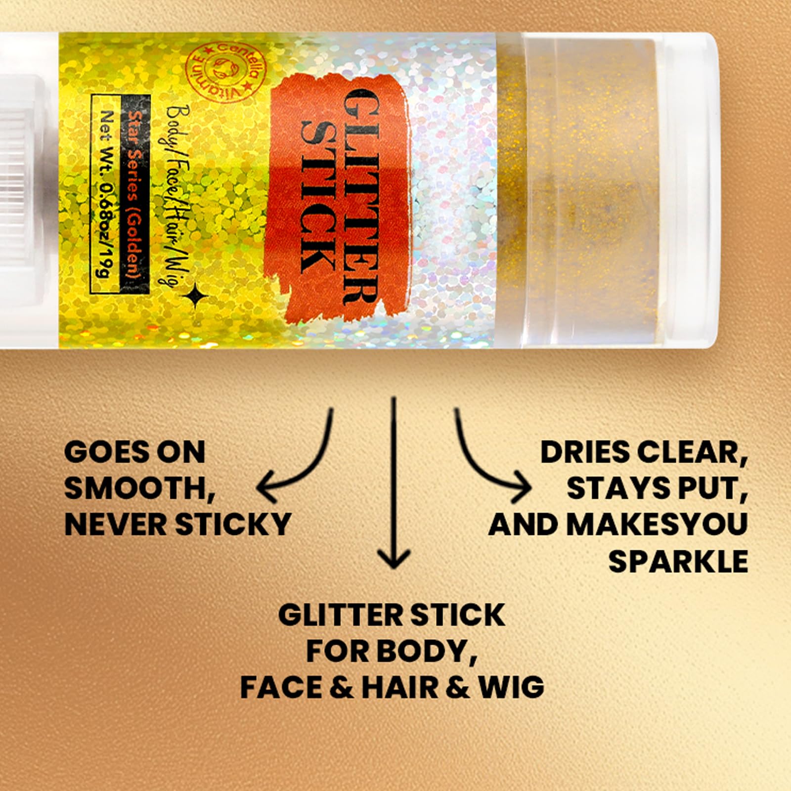 MEICOLY applied on cheek highlighting glow and easy application benefit