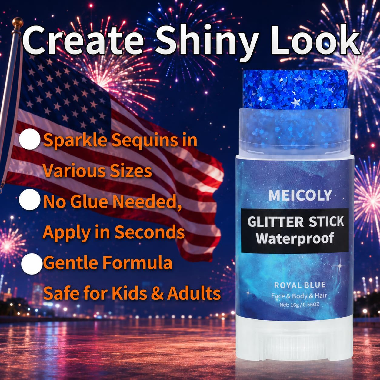 MEICOLY applicator close-up texture showing smooth twist-up tip for precise application