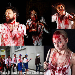 MEICOLY applied to white shirt demonstrating dramatic staining effect