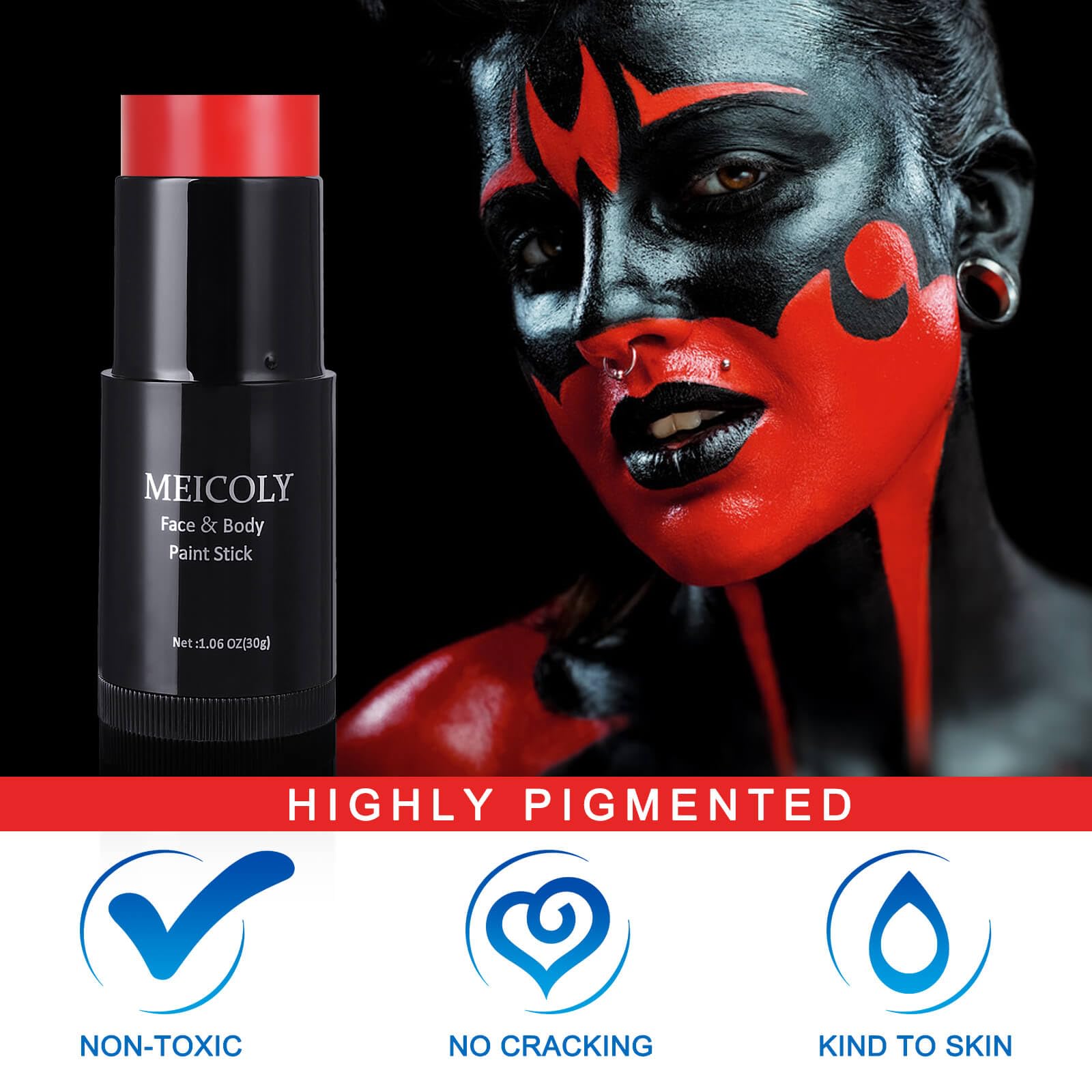 MEICOLY blending with sponge demonstration showing smooth finish benefit