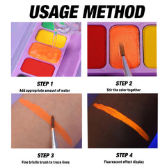 MEICOLY swatches on forearm showing 16 colors for color planning and contrast