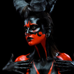 MEICOLY devil look full face cosplay example showcasing dramatic color benefit