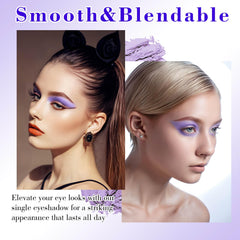 MEICOLY in-use on eyelids showing easy blending and defined matte look