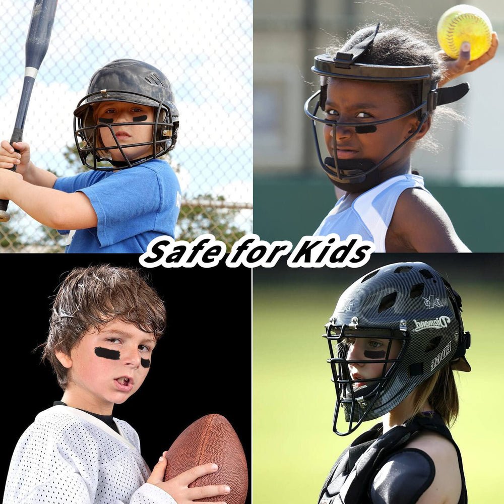MEICOLY applying eye black under eye to reduce glare and enhance team look
