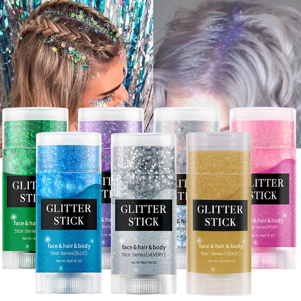 MEICOLY worn by a festival model showcasing bold gold sparkle for rave looks