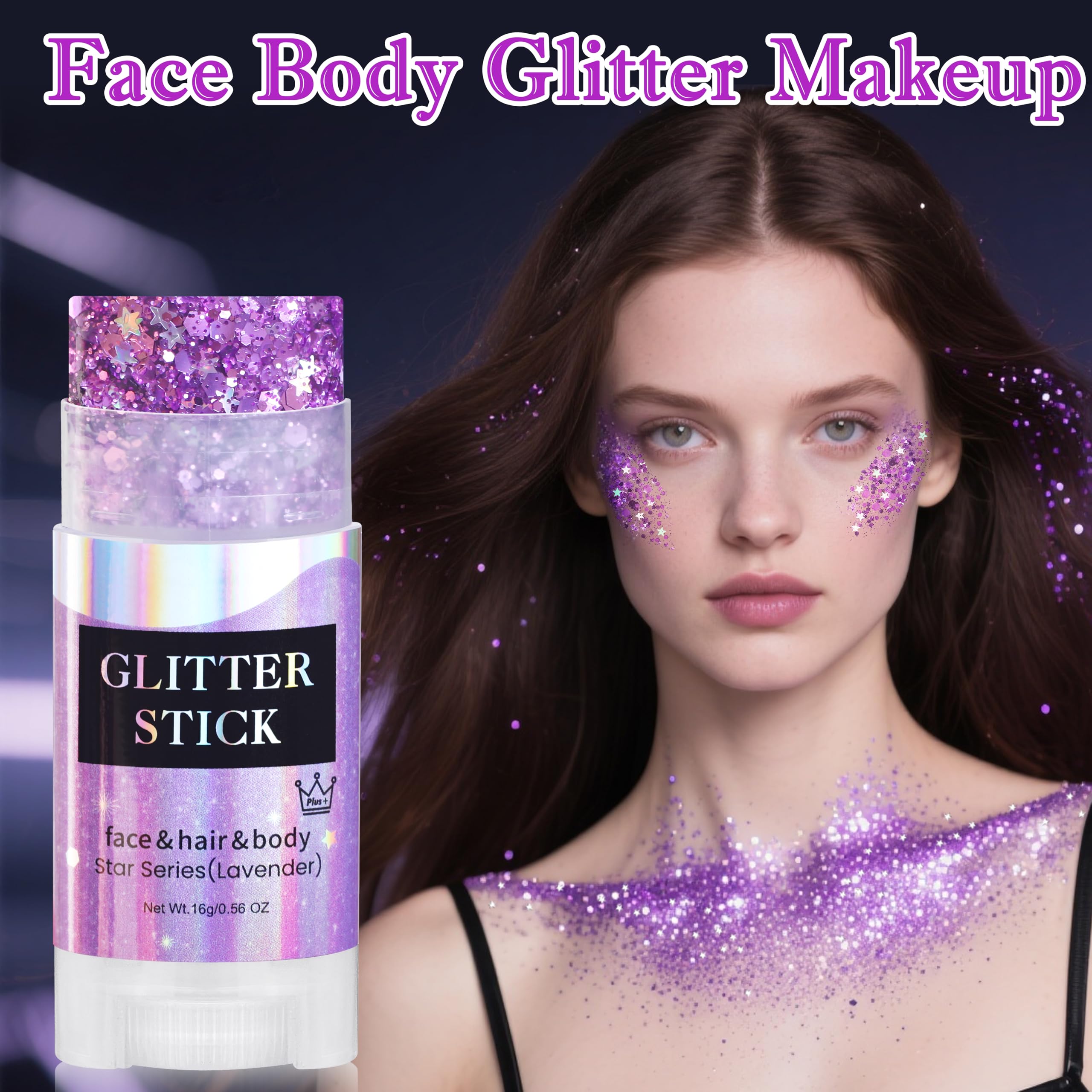 MEICOLY model wearing festival makeup illustrating high-impact sparkle