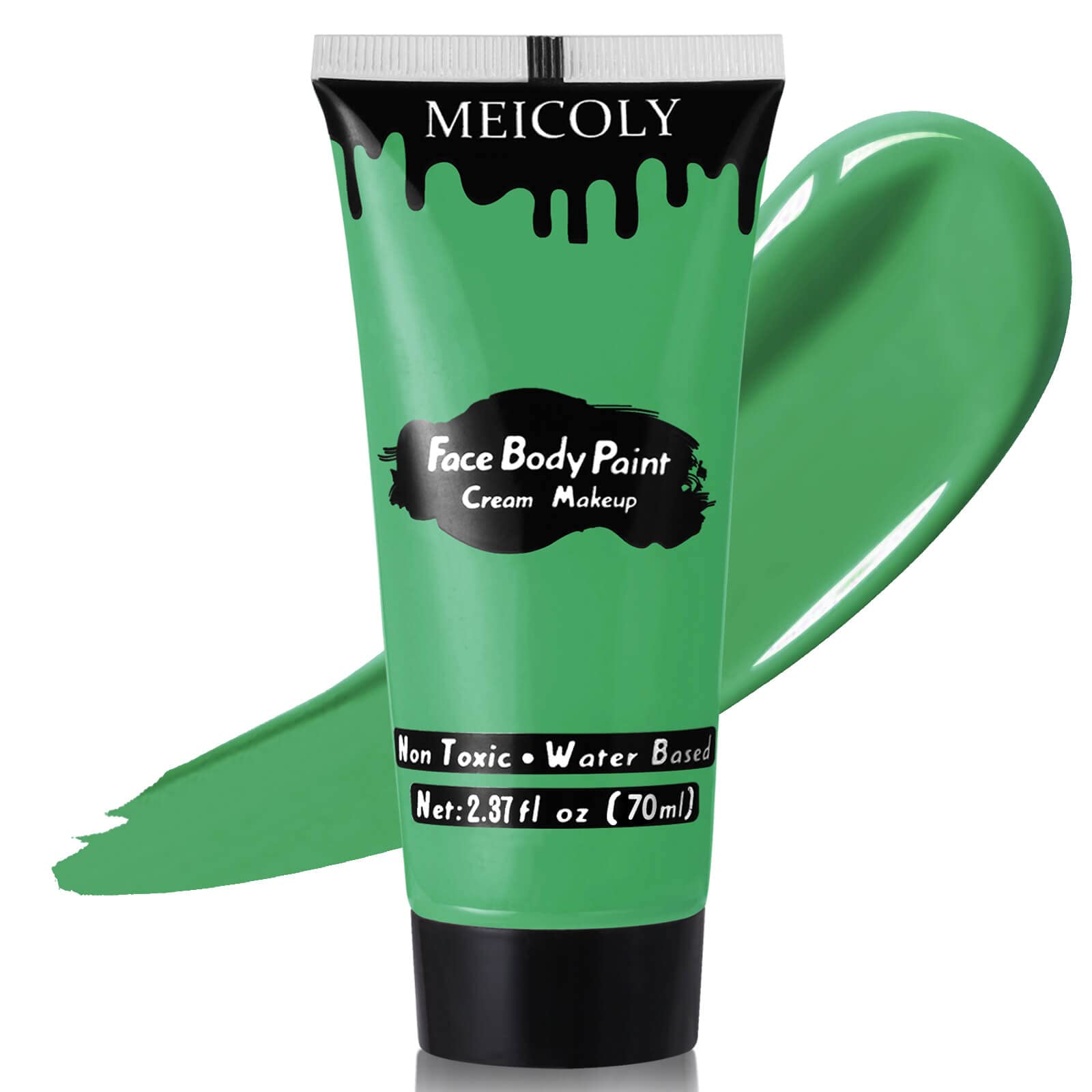 MEICOLY front packaging showing bold green color and tube benefit