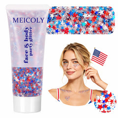 MEICOLY front packaging showing red white blue stars and gel benefits