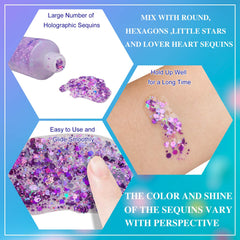 MEICOLY glitter in hair streak demonstrating festival-ready shine