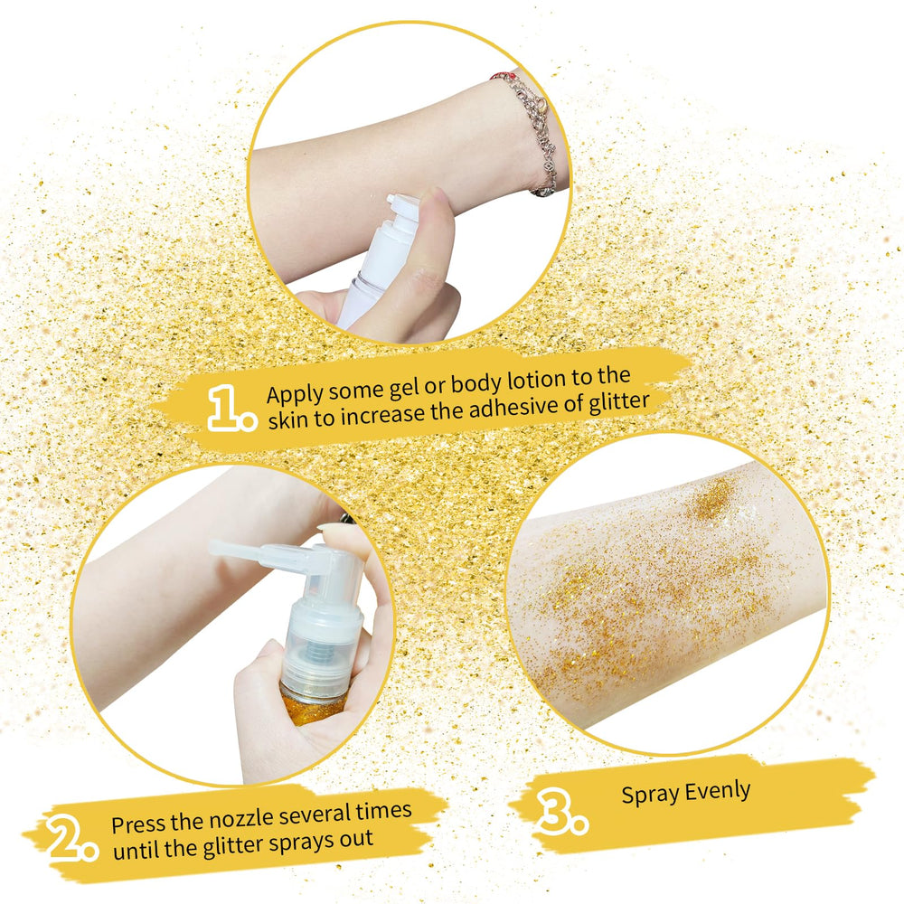 MEICOLY sprayed on arm in lifestyle shot demonstrating safe skin-friendly shine