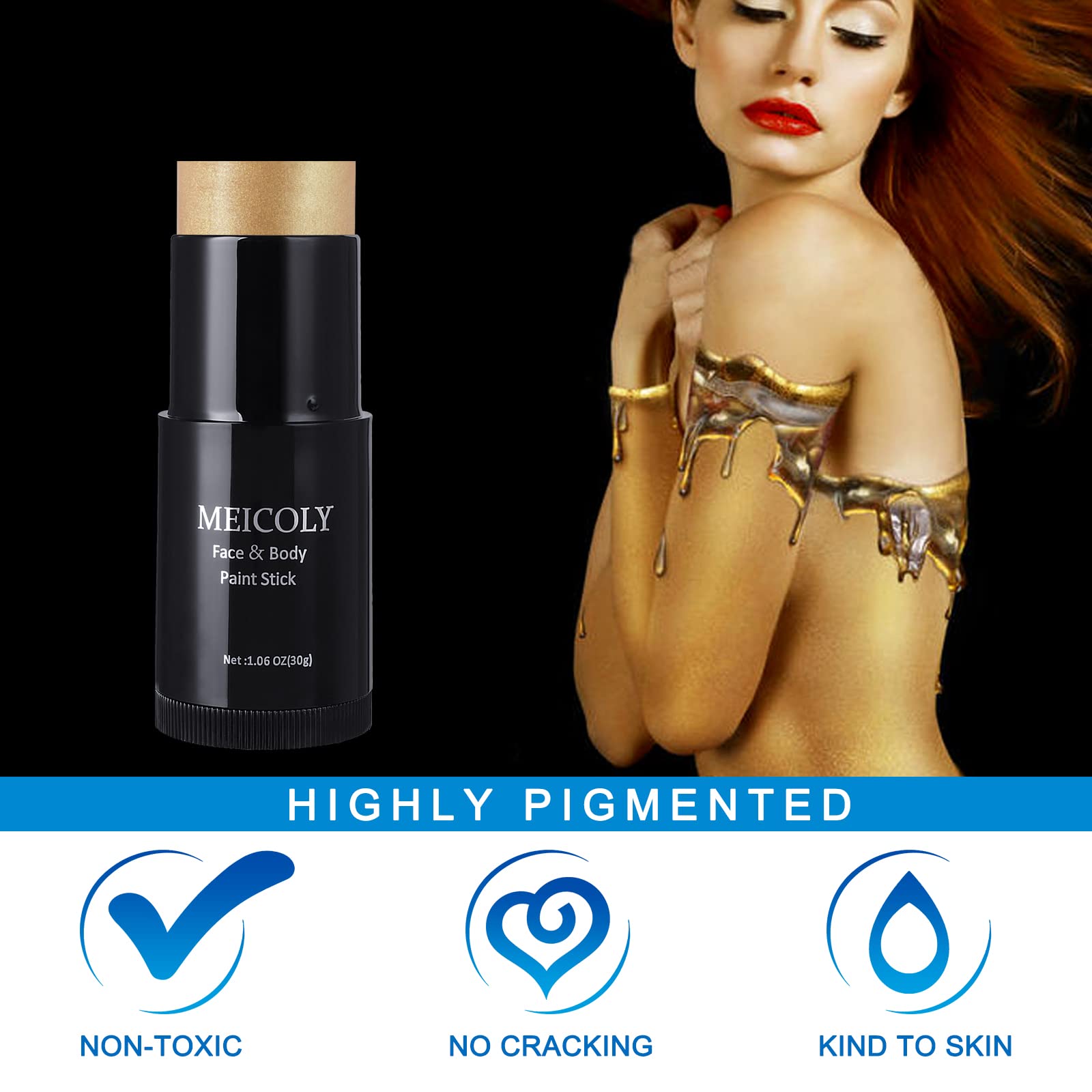 MEICOLY brush stroke detail highlighting precision and buildable color