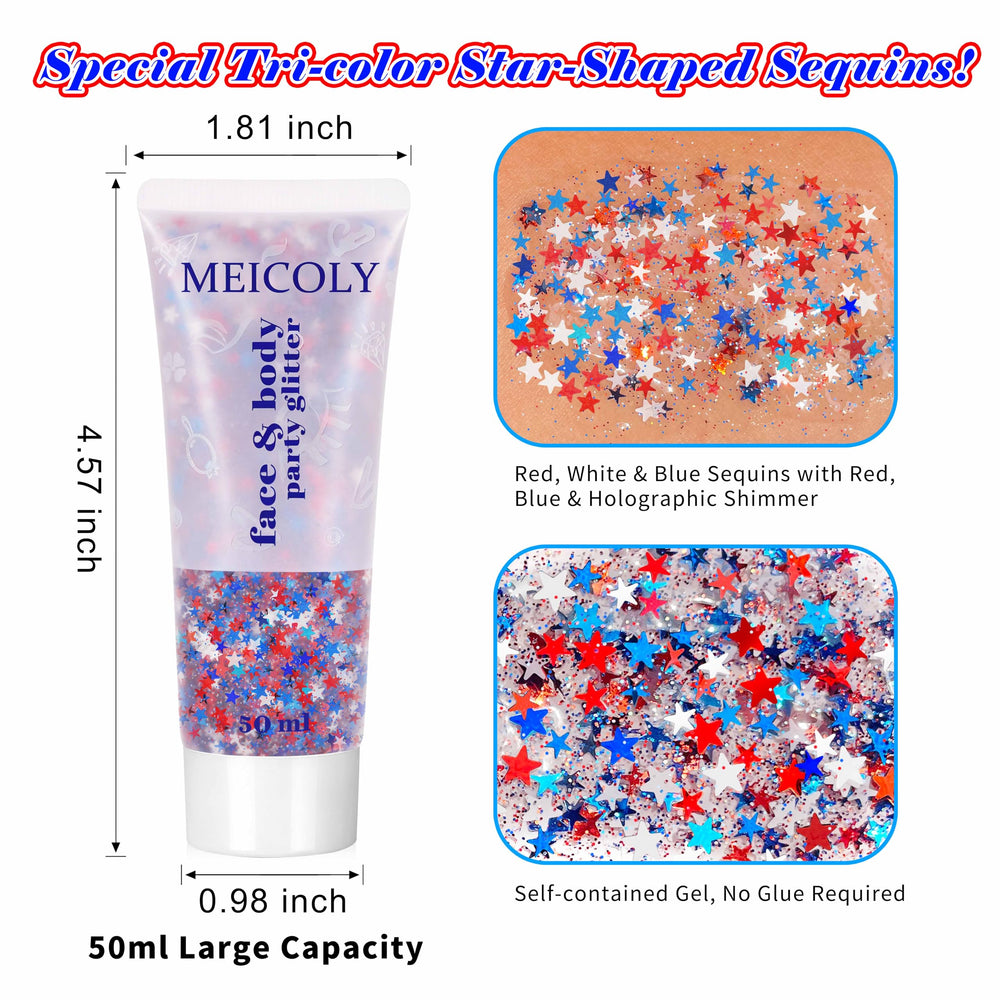 MEICOLY glitter in hair braid adding long-lasting festival sparkle