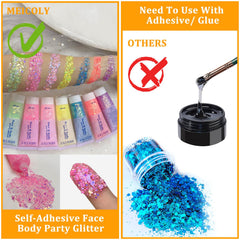 MEICOLY used as hair highlight showing iridescent streaks and eye-catching effect