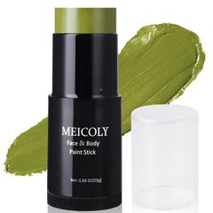 MEICOLY light green face paint stick front packaging showing brand and color for easy identification