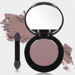 MEICOLY front compact showing matte mauve shade and applicator, portable convenience