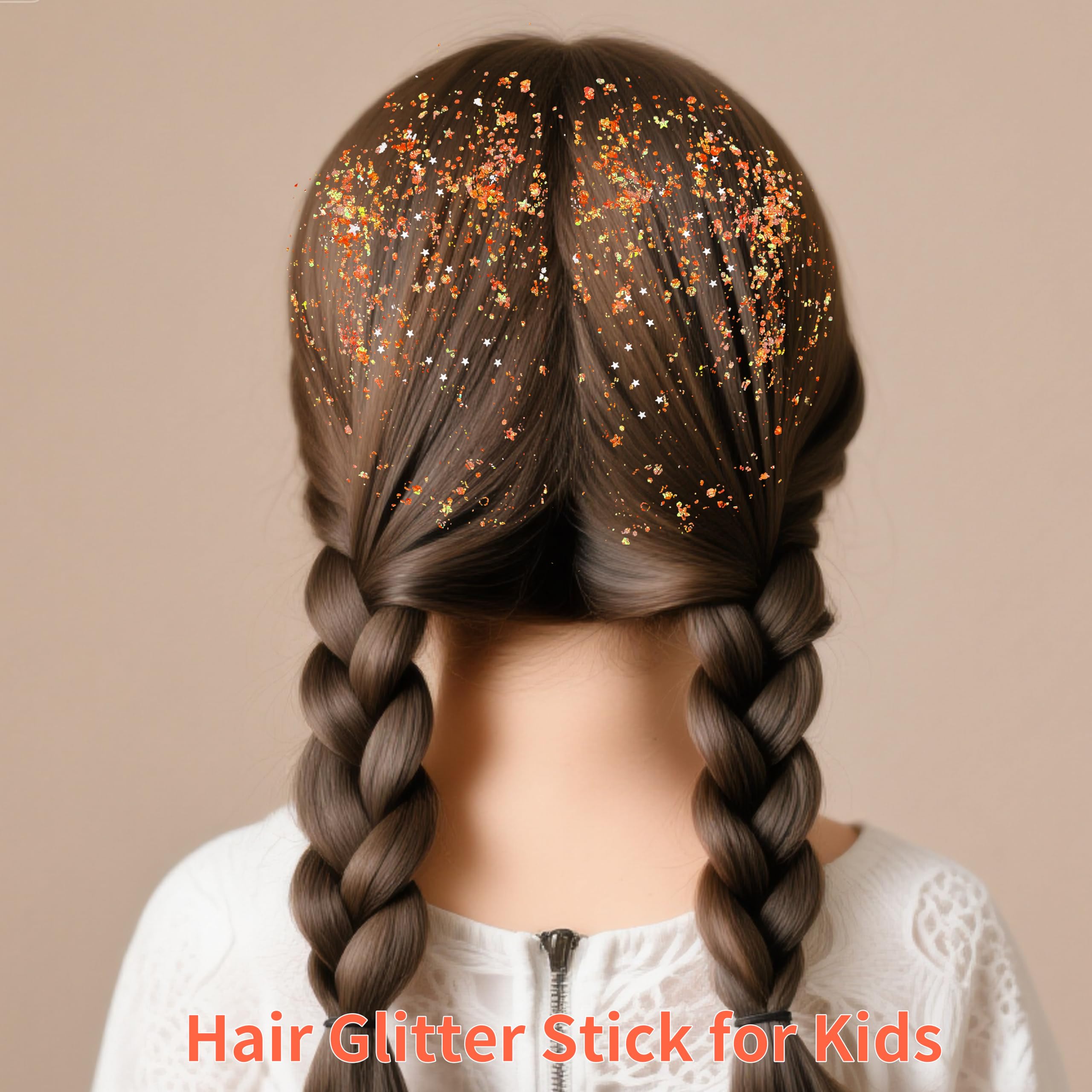 MEICOLY model with orange cheekbone highlight demonstrating festival-ready sparkle