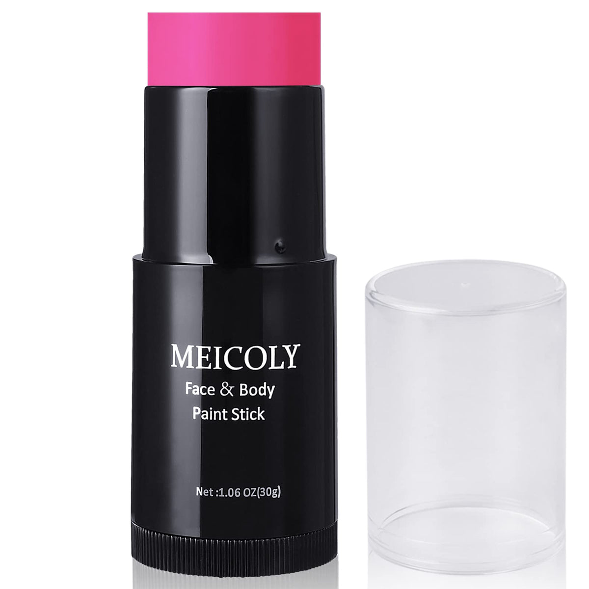 MEICOLY pink stick front view showing full product and color payoff