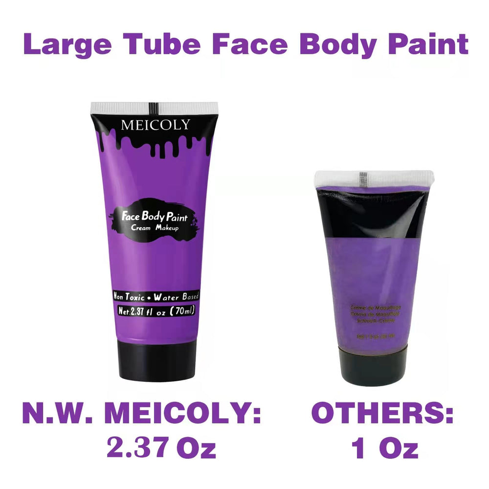 MEICOLY purple paint texture closeup demonstrating creamy blendability