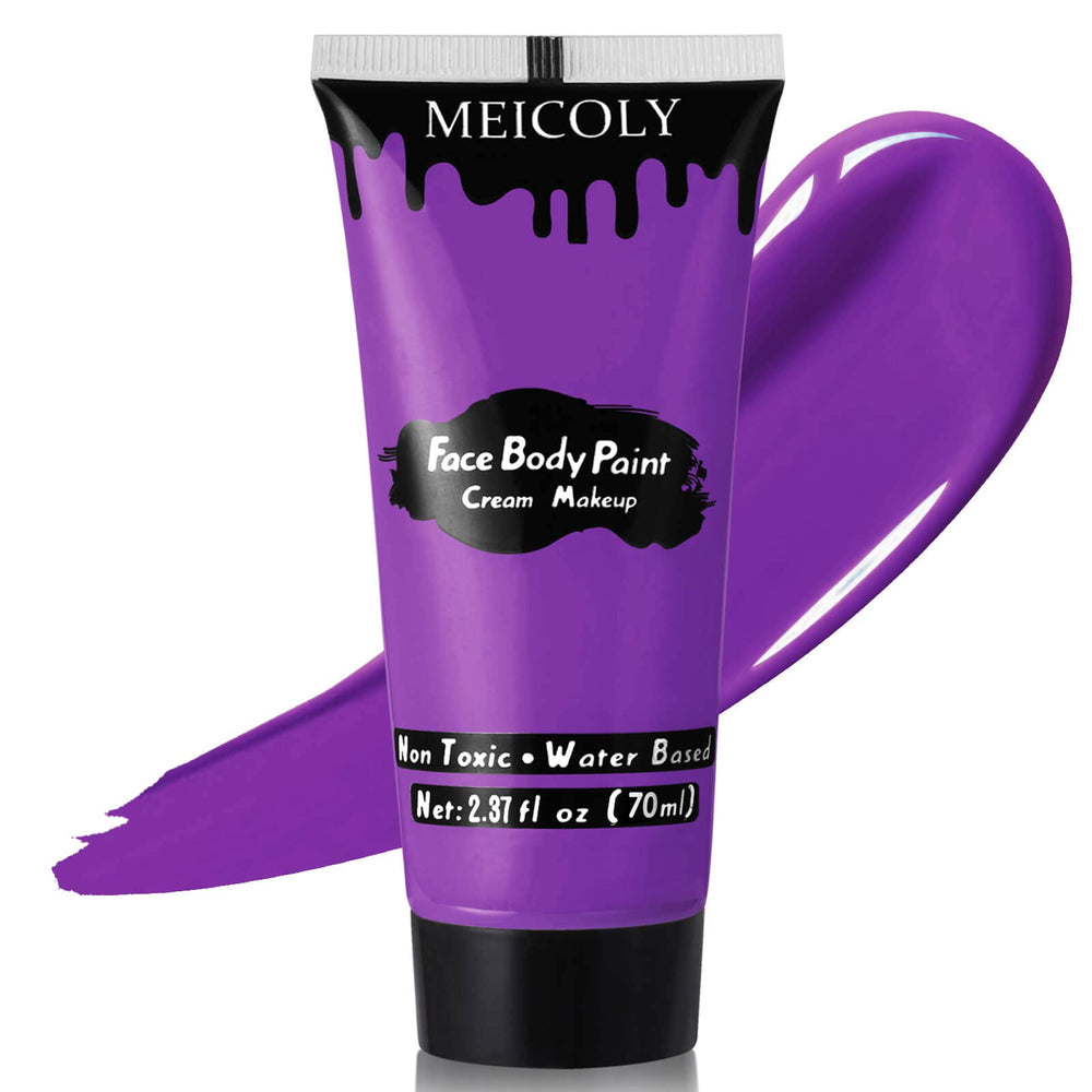 MEICOLY purple tube front view showing brand and bold color benefit