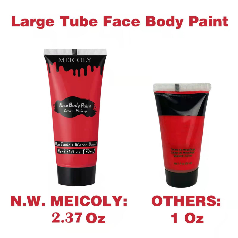 MEICOLY red swatch on forearm demonstrating intense pigment and even coverage