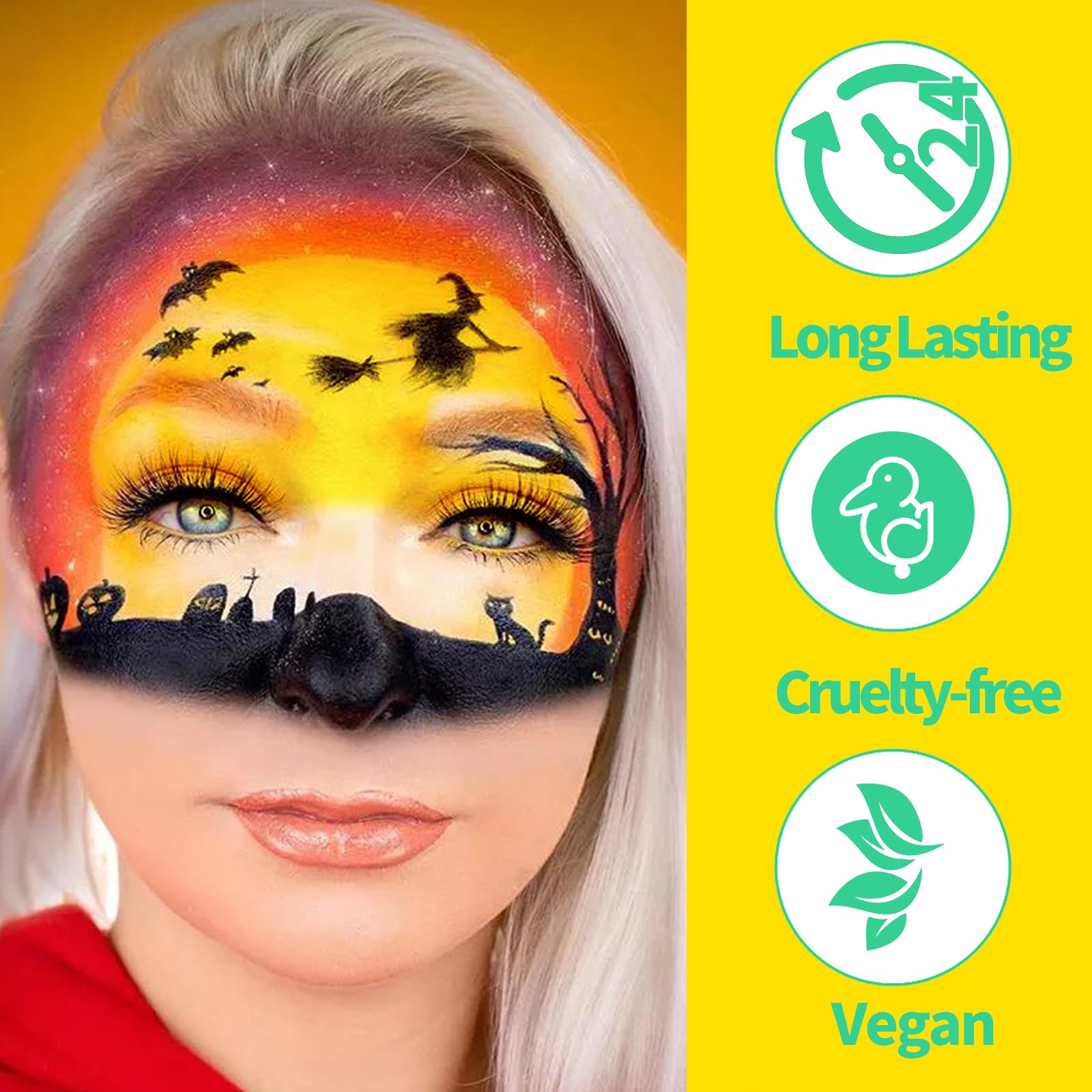 MEICOLY being wiped away with makeup remover, illustrating easy removal after use