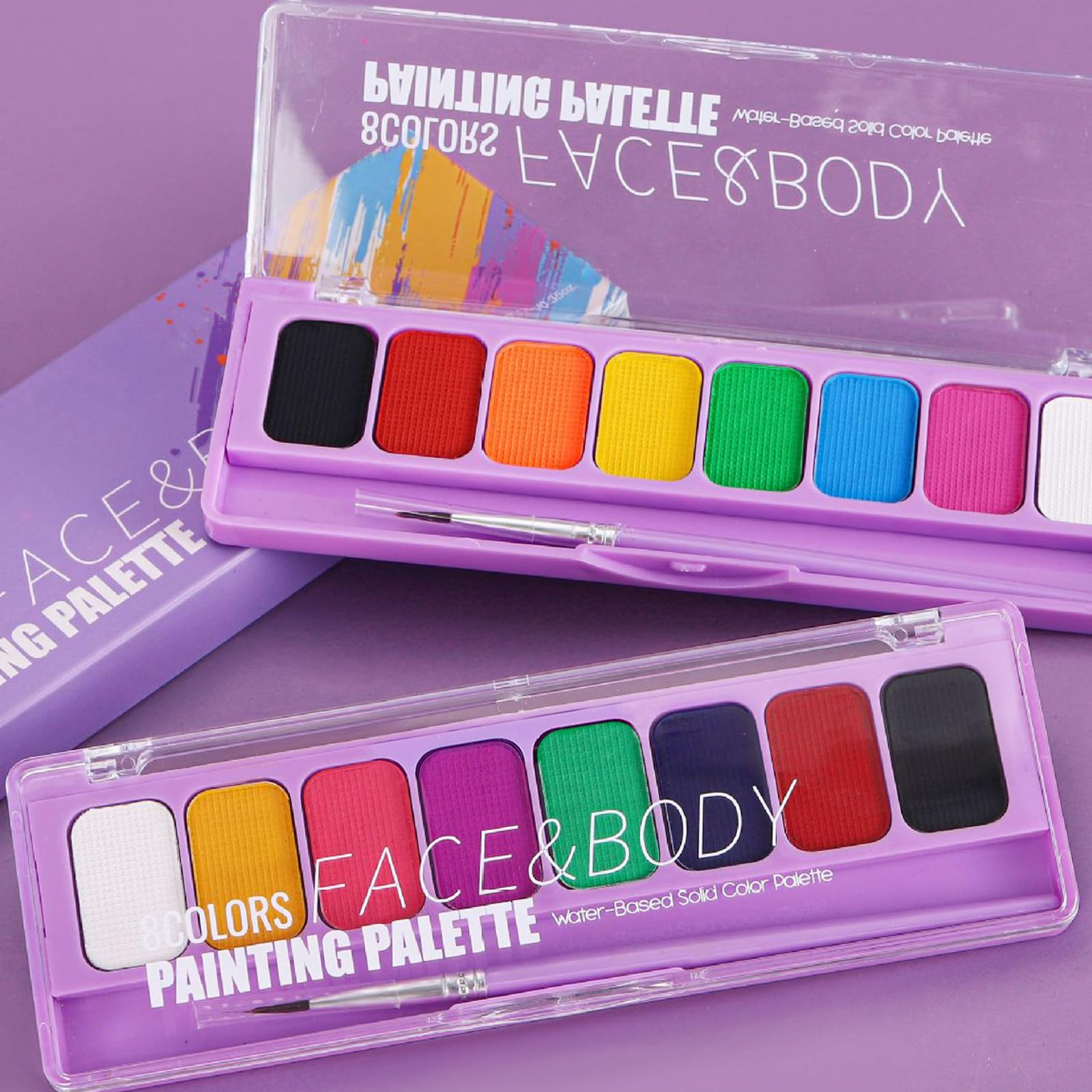MEICOLY palette held in hand showing compact size and travel convenience