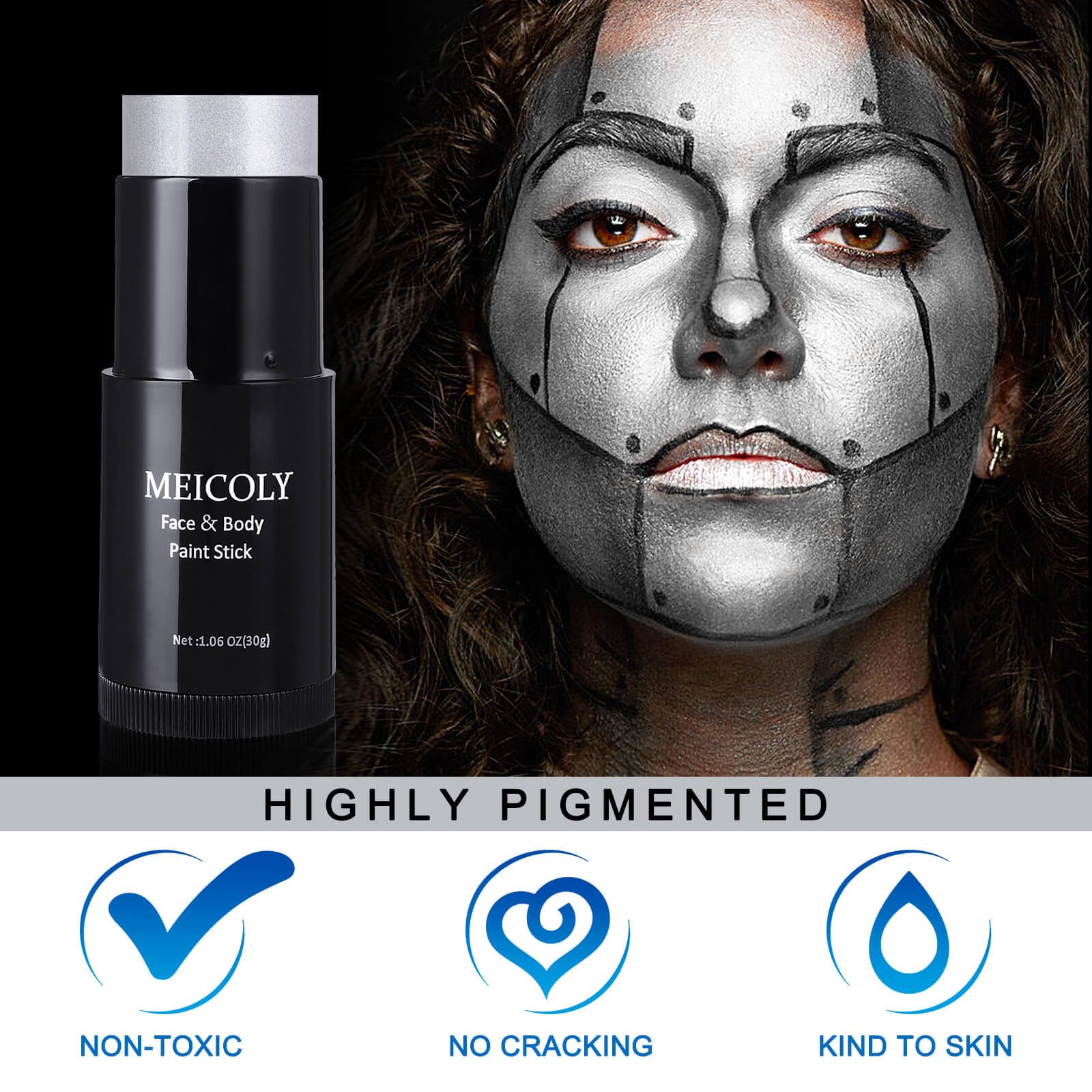 MEICOLY being applied with a brush to show precise control and detail