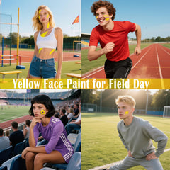 MEICOLY stripes on a player’s cheek for team sport, providing long-lasting, sweatproof markings