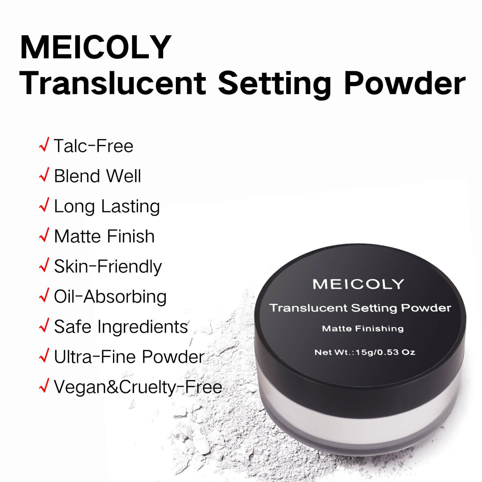 MEICOLY used in SFX stage makeup showing strong setting hold under bright lights benefit