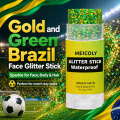 MEICOLY applying stick to cheek for instant fan sparkle
