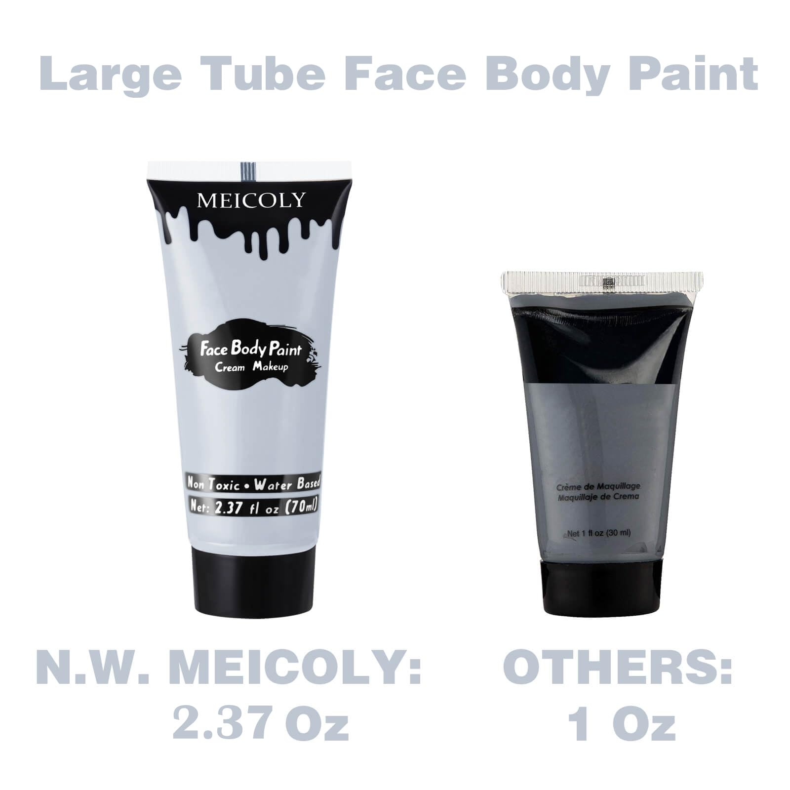 MEICOLY creamy grey swatch texture demonstrating smooth blendability benefit