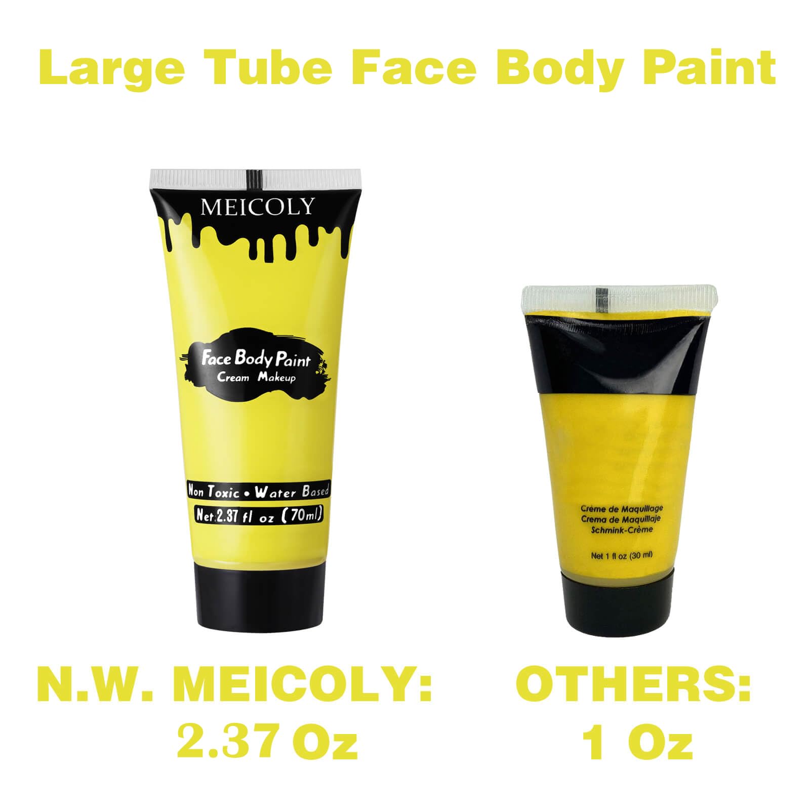 MEICOLY yellow being applied with brush demonstrating precise blending
