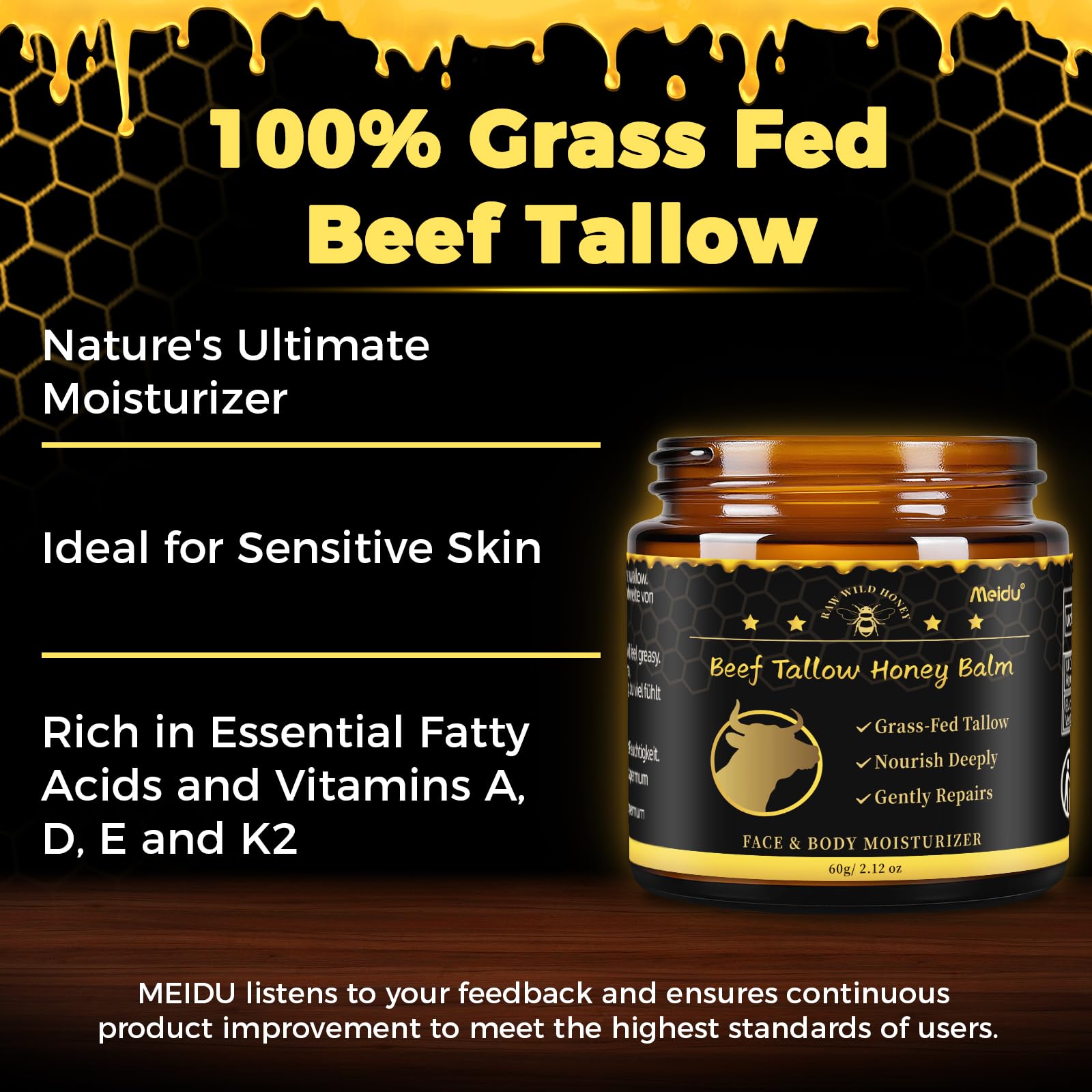 MEIDU balm applied to hand demonstrating quick absorption benefit