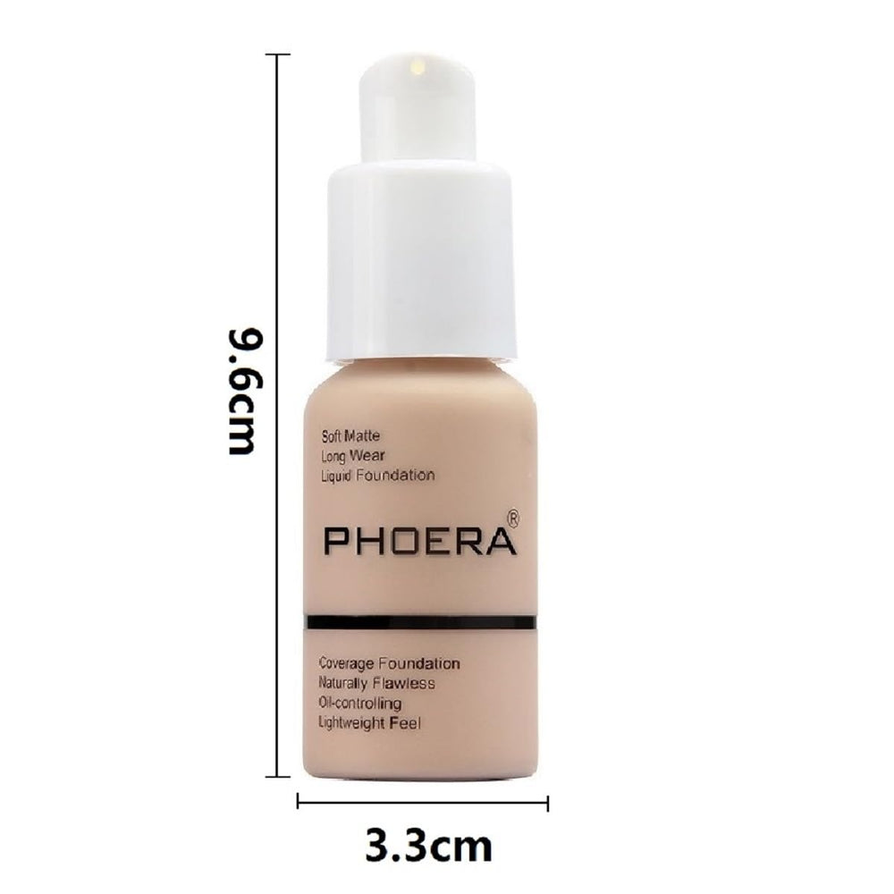 Meifen PHOERA applied with brush on model demonstrates natural matte benefit