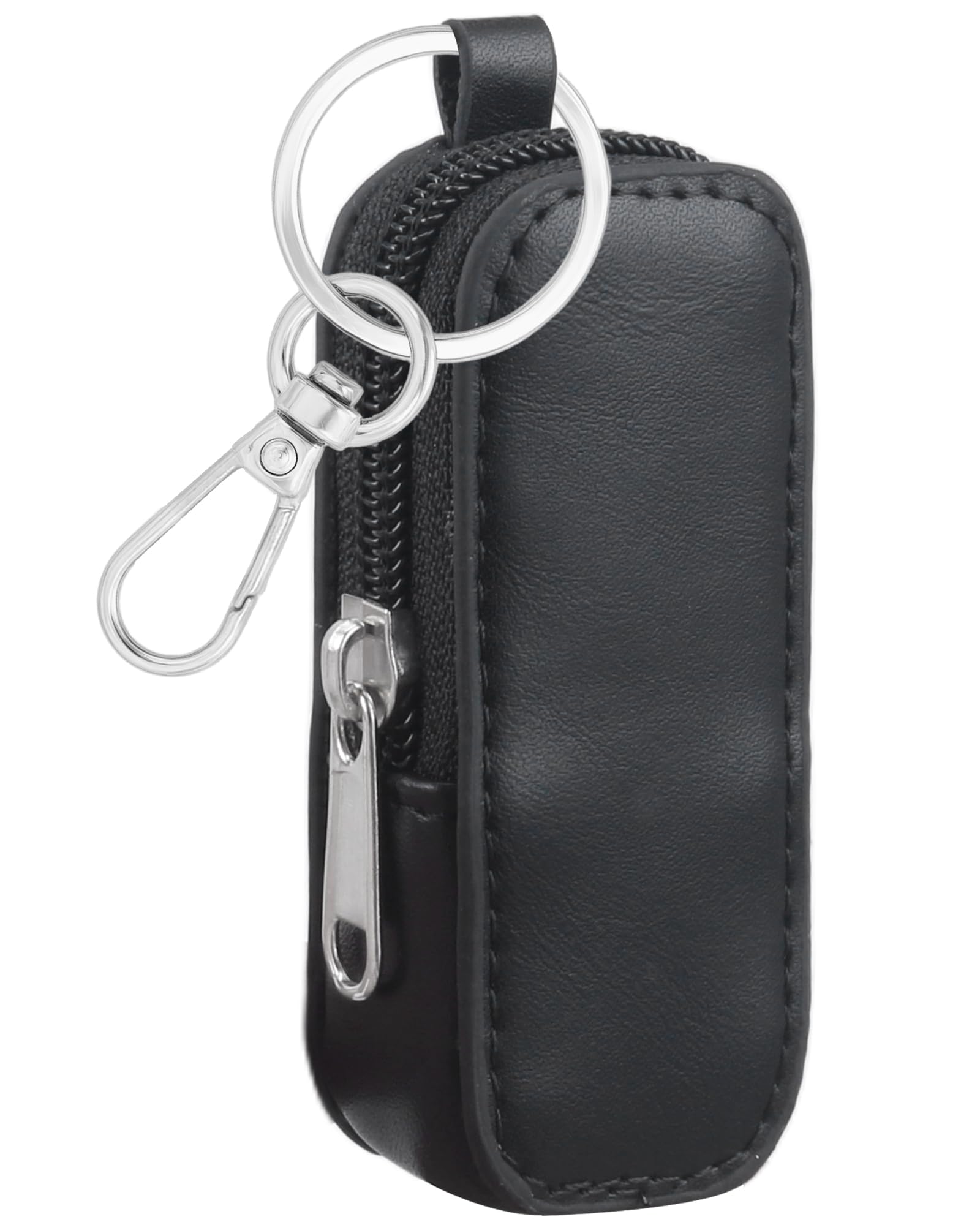 Meiiy front view showing zippered pouch and compact benefit