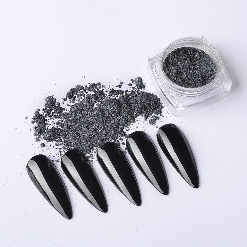 MEILINDS chrome powder in a makeup bag showing salon-ready convenience