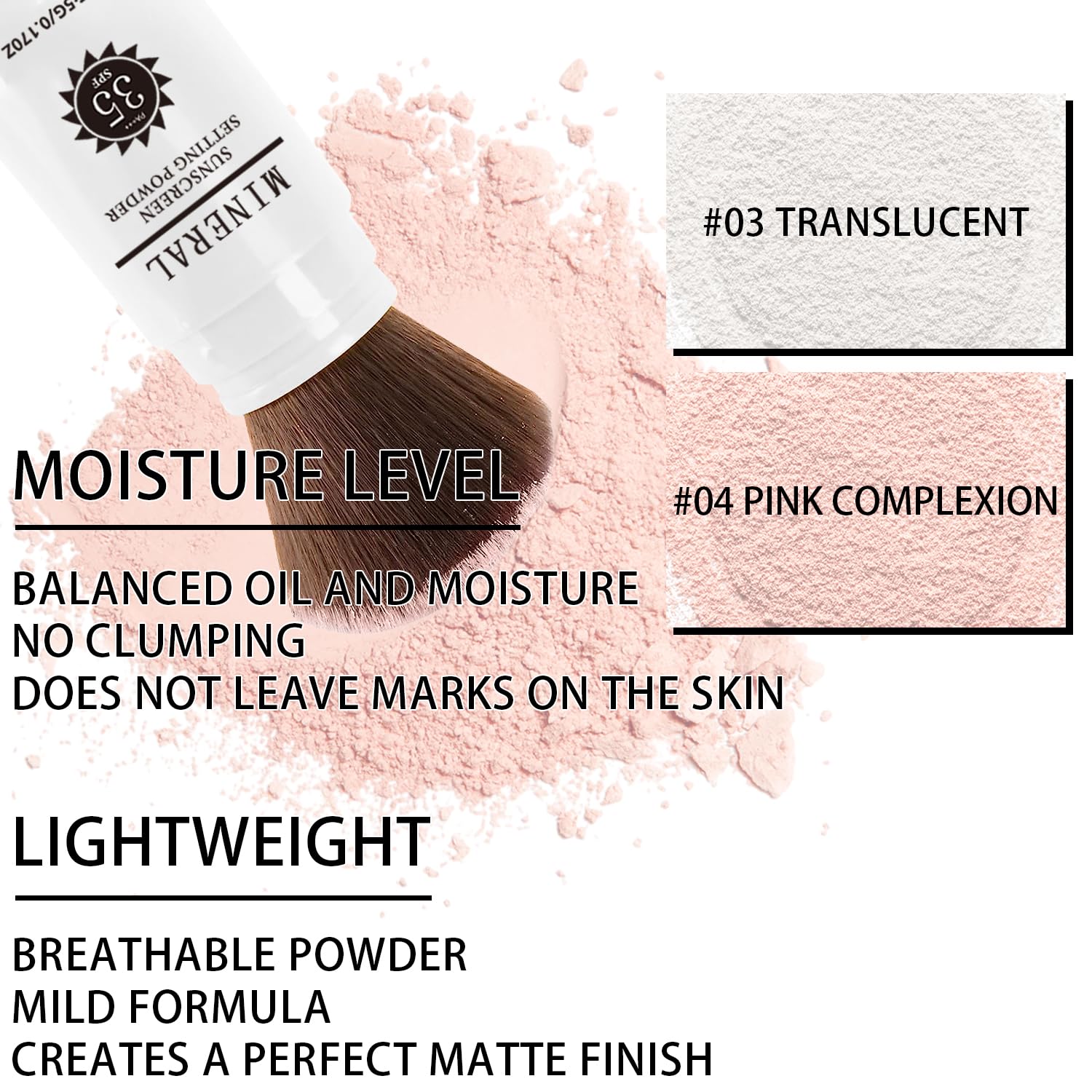 Meilury application before and after on model, reduces shine visibly
